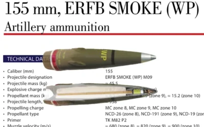 155 мм снаряд ERFB Smoke WP увеличенной дальности