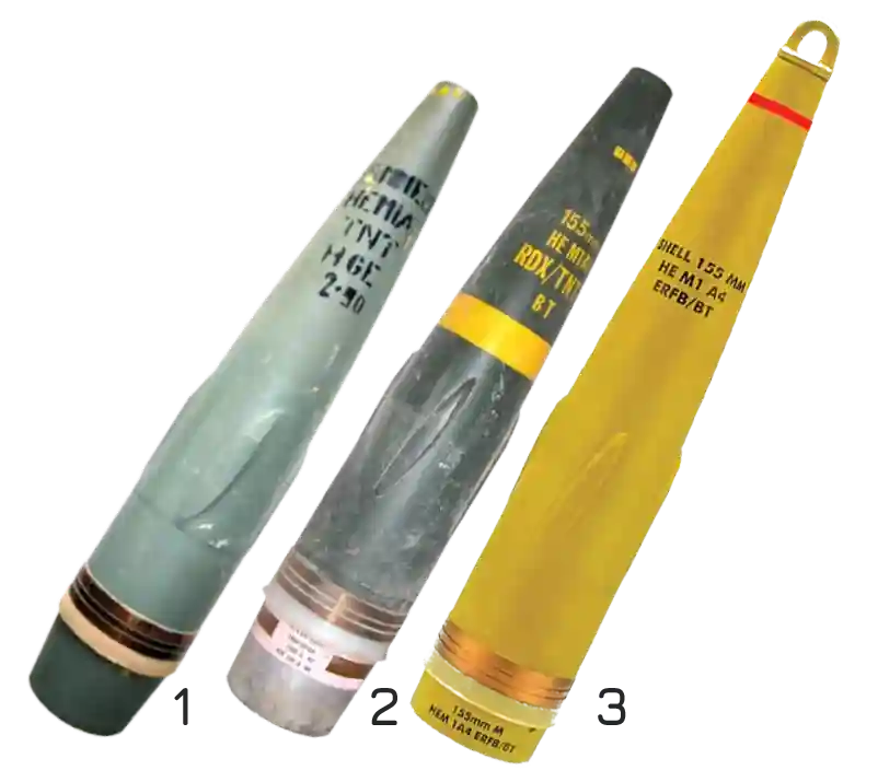 Снаряд HE М1 ERFB BT (Boad Tail)